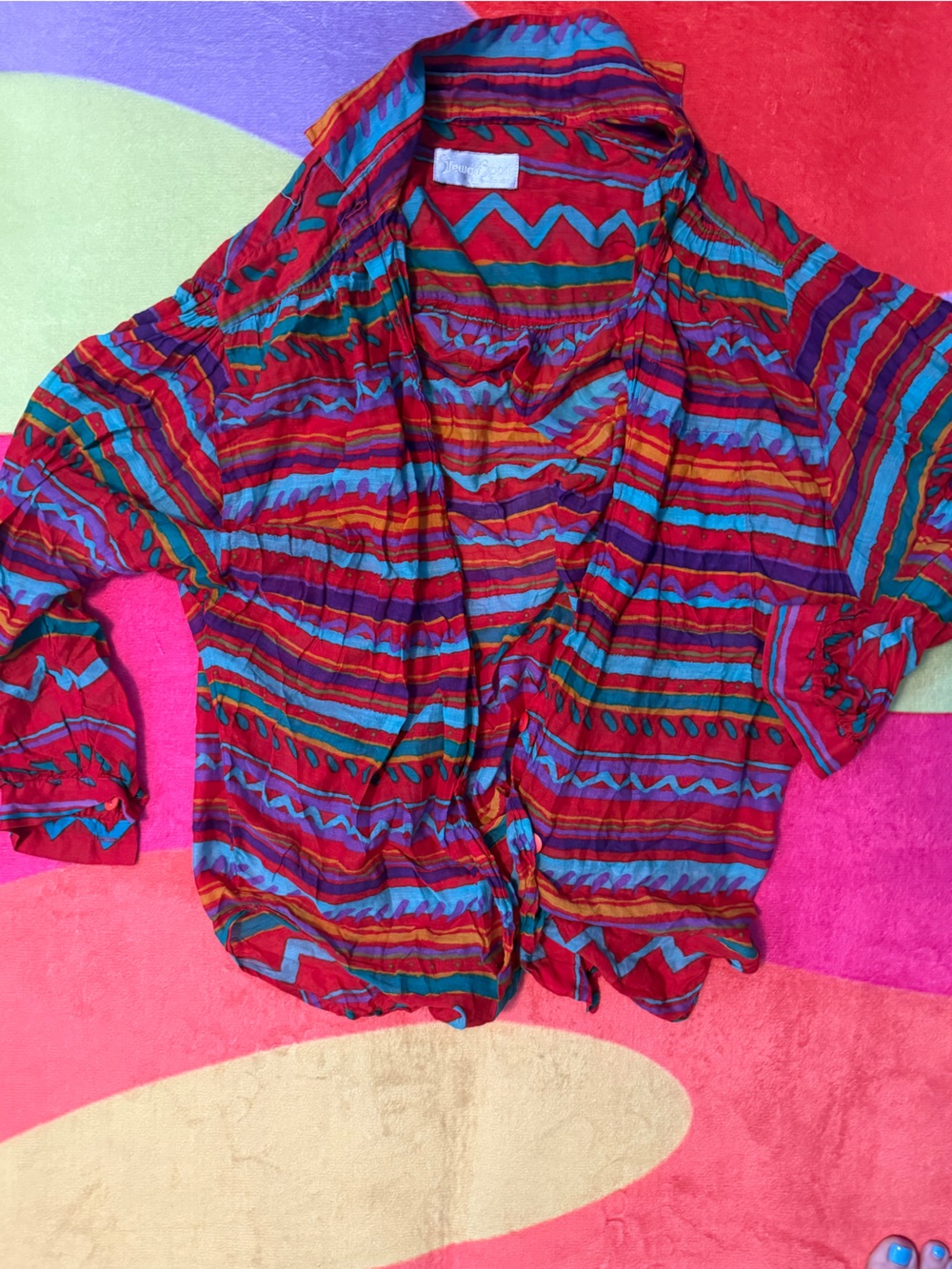 Vintage multicolor button up